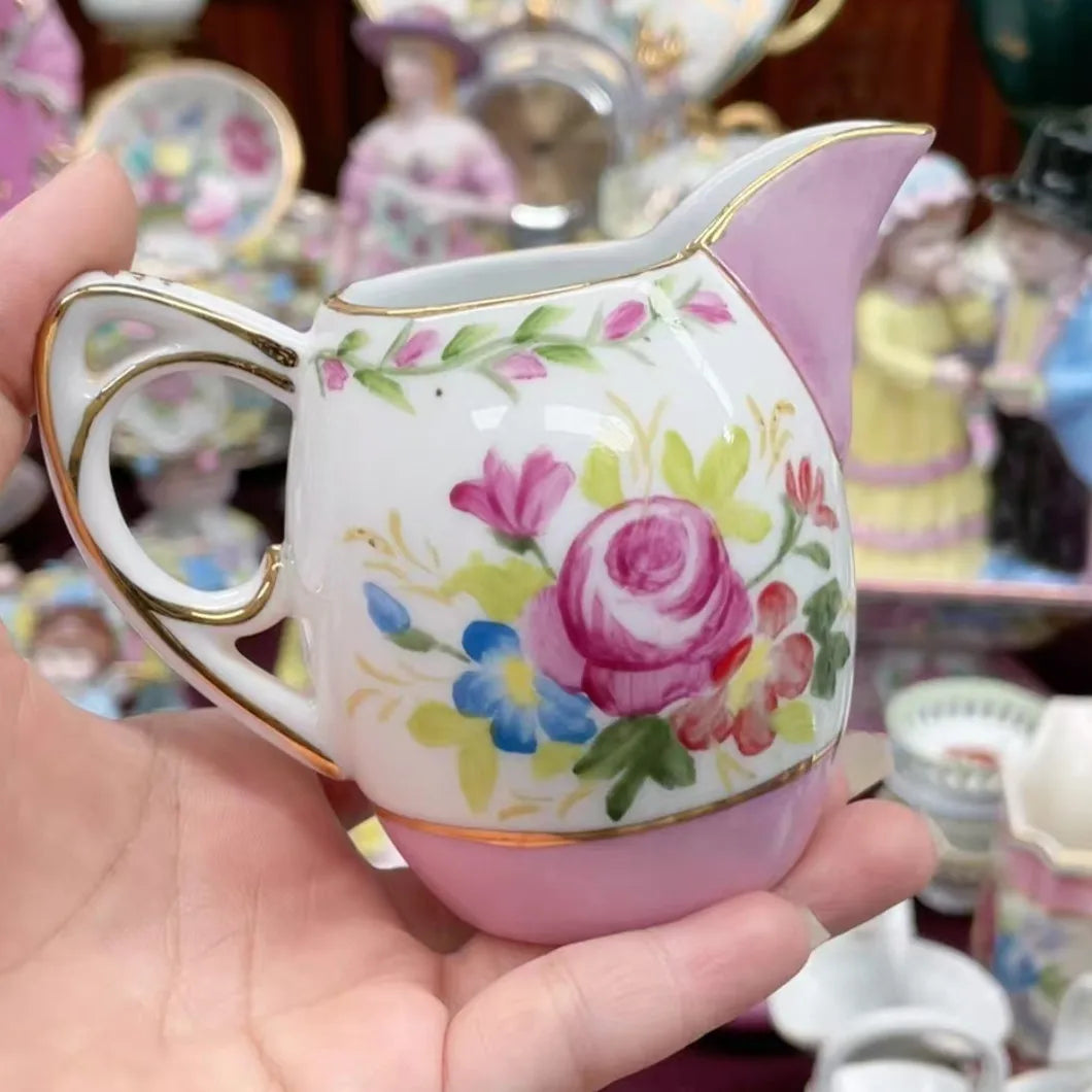 Ceramics Flower Jewelry Storage Box Vase Teapot Flower Basket Jewelry Case Storage Jewelry Organizer Display Home Decor Ornament