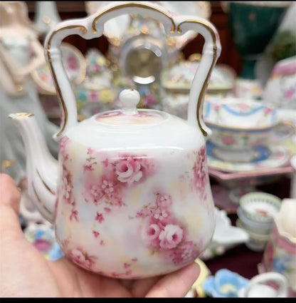 Ceramics Flower Jewelry Storage Box Vase Teapot Flower Basket Jewelry Case Storage Jewelry Organizer Display Home Decor Ornament